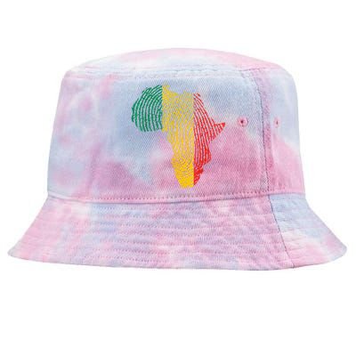 Pan African Flag Fingerprint Black History Month Proud Gift Tie-Dyed Bucket Hat