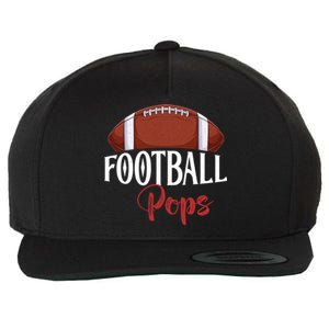 Proud American Football Pops Funny Gift For FatherS Day Gift Wool Snapback Cap