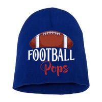 Proud American Football Pops Funny Gift For FatherS Day Gift Short Acrylic Beanie