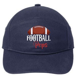 Proud American Football Pops Funny Gift For FatherS Day Gift 7-Panel Snapback Hat