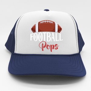 Proud American Football Pops Funny Gift For FatherS Day Gift Trucker Hat