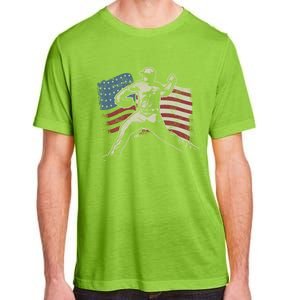 Patriotic American Flag Baseball Design Baseball Design Gift Adult ChromaSoft Performance T-Shirt