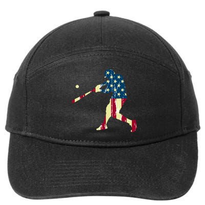 Patriotic American Flag Baseball Gift Baseball Gift 7-Panel Snapback Hat
