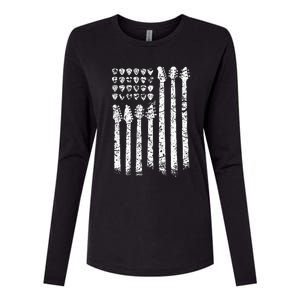 Patriotic AMERICAN FLAG Guitar Guitarist Gift Musician Womens Cotton Relaxed Long Sleeve T-Shirt