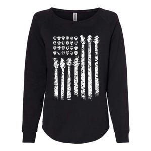 Patriotic AMERICAN FLAG Guitar Guitarist Gift Musician Womens California Wash Sweatshirt