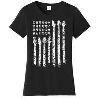 Patriotic AMERICAN FLAG Guitar Guitarist Gift Musician Women's T-Shirt