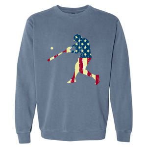 Patriotic American Flag Baseball Cute Gift Baseball Cute Gift Cute Gift Garment-Dyed Sweatshirt