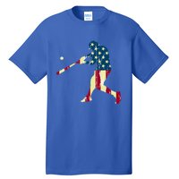 Patriotic American Flag Baseball Cute Gift Baseball Cute Gift Cute Gift Tall T-Shirt