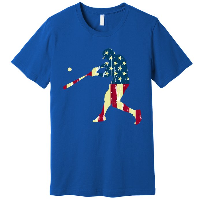 Patriotic American Flag Baseball Cute Gift Baseball Cute Gift Cute Gift Premium T-Shirt