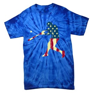 Patriotic American Flag Baseball Cute Gift Baseball Cute Gift Cute Gift Tie-Dye T-Shirt