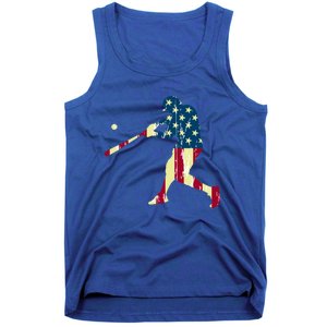 Patriotic American Flag Baseball Cute Gift Baseball Cute Gift Cute Gift Tank Top