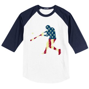 Patriotic American Flag Baseball Cute Gift Baseball Cute Gift Cute Gift Baseball Sleeve Shirt