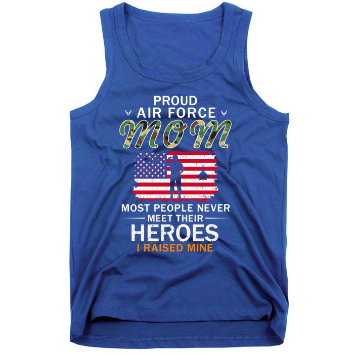 Proud Air Force Mom I Raised My Heroes Camouflage Army Gift Tank Top