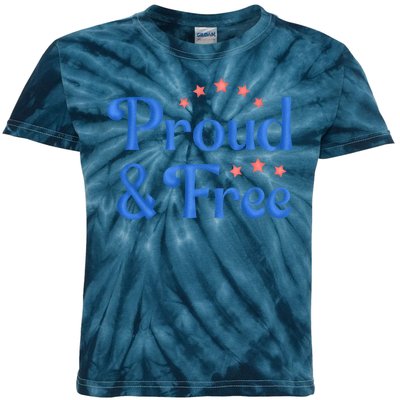 Proud And Free USA Holiday Kids Tie-Dye T-Shirt