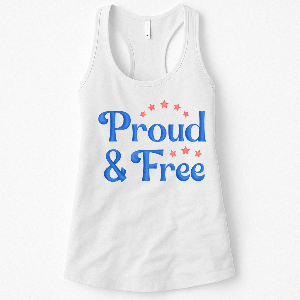 Proud And Free USA Holiday Womens Tank Top