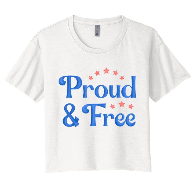Proud And Free USA Holiday Crop Top