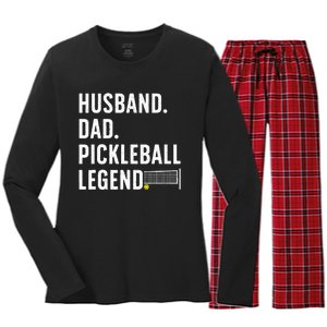 Pickleball Art For Husband Pickle Ball Pickleball Lover Women's Long Sleeve Flannel Pajama Set 