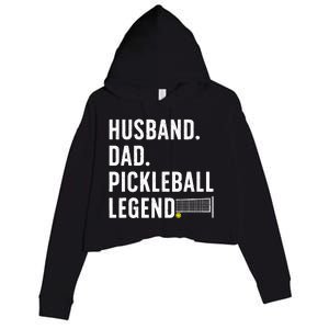 Pickleball Art For Husband Pickle Ball Pickleball Lover Crop Fleece Hoodie