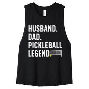 Pickleball Art For Husband Pickle Ball Pickleball Lover Women's Racerback Cropped Tank