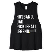 Pickleball Art For Husband Pickle Ball Pickleball Lover Women's Racerback Cropped Tank