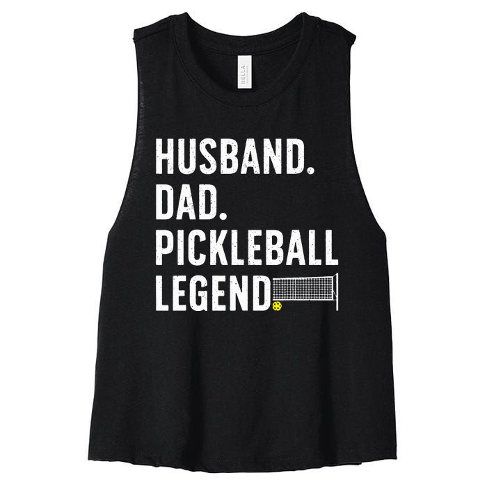 Pickleball Art For Husband Pickle Ball Pickleball Lover Women's Racerback Cropped Tank