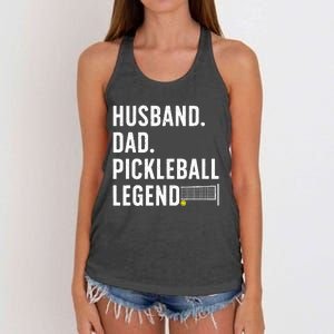 Pickleball Art For Husband Pickle Ball Pickleball Lover Women's Knotted Racerback Tank