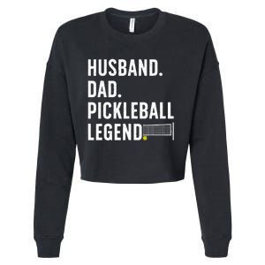 Pickleball Art For Husband Pickle Ball Pickleball Lover Cropped Pullover Crew