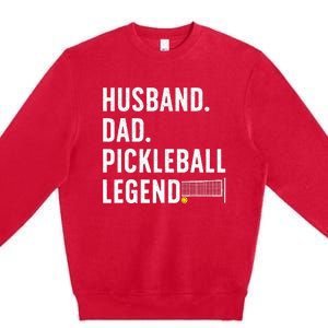 Pickleball Art For Husband Pickle Ball Pickleball Lover Premium Crewneck Sweatshirt