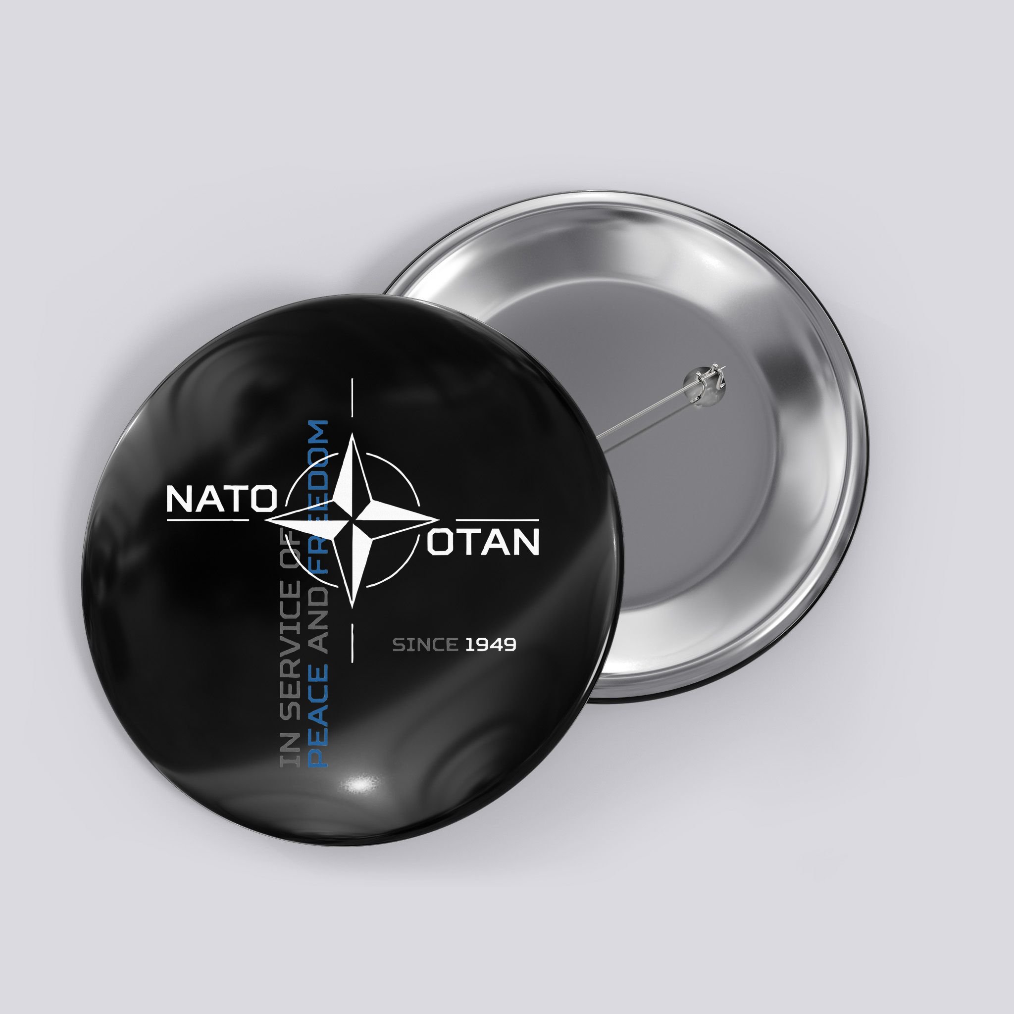 Peace And Freedom Otan Nato Button