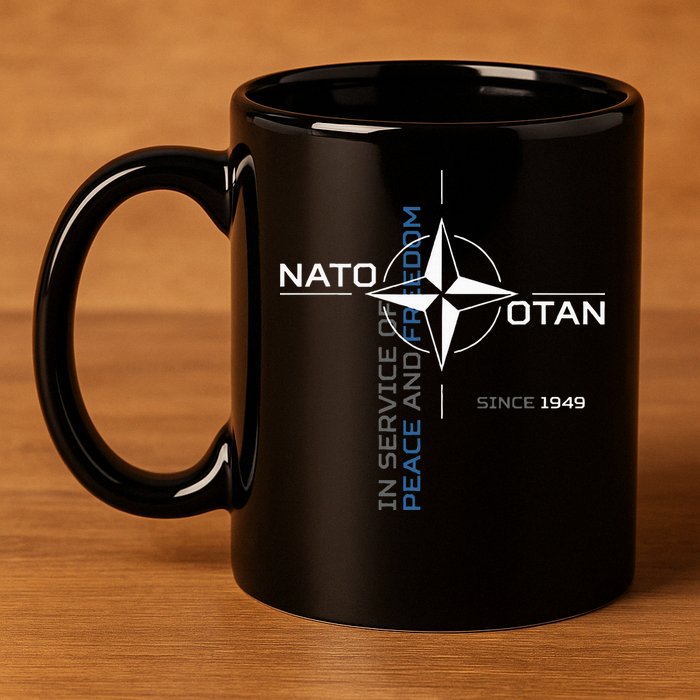 Peace And Freedom Otan Nato 11oz C Handle Ceramic Mug