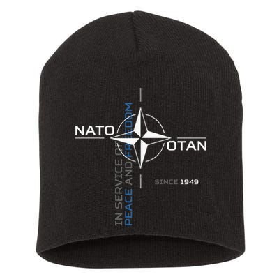 Peace And Freedom Otan Nato Short Acrylic Beanie