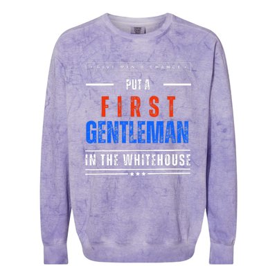 Put A First Gentleman In The Whitehouse Give A Chance Colorblast Crewneck Sweatshirt