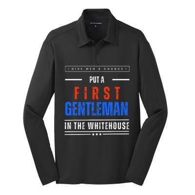 Put A First Gentleman In The Whitehouse Give A Chance Silk Touch Performance Long Sleeve Polo