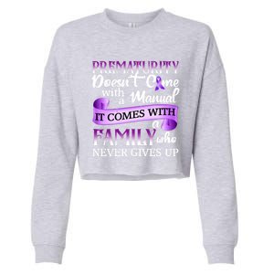 Prematurity Awareness Family Purplegiftribbon Prematurity Gift Cropped Pullover Crew