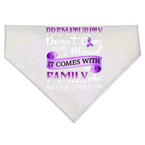 Prematurity Awareness Family Purplegiftribbon Prematurity Gift USA-Made Doggie Bandana