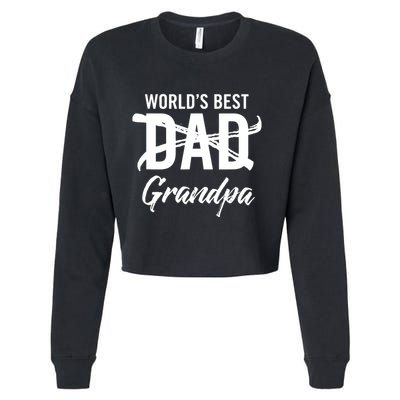 Pregnancy Announcement For Grandparents Cropped Pullover Crew