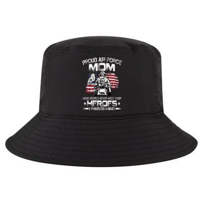 Proud Air Force Mom Air Force Graduation Mom USAF Heroes Cool Comfort Performance Bucket Hat
