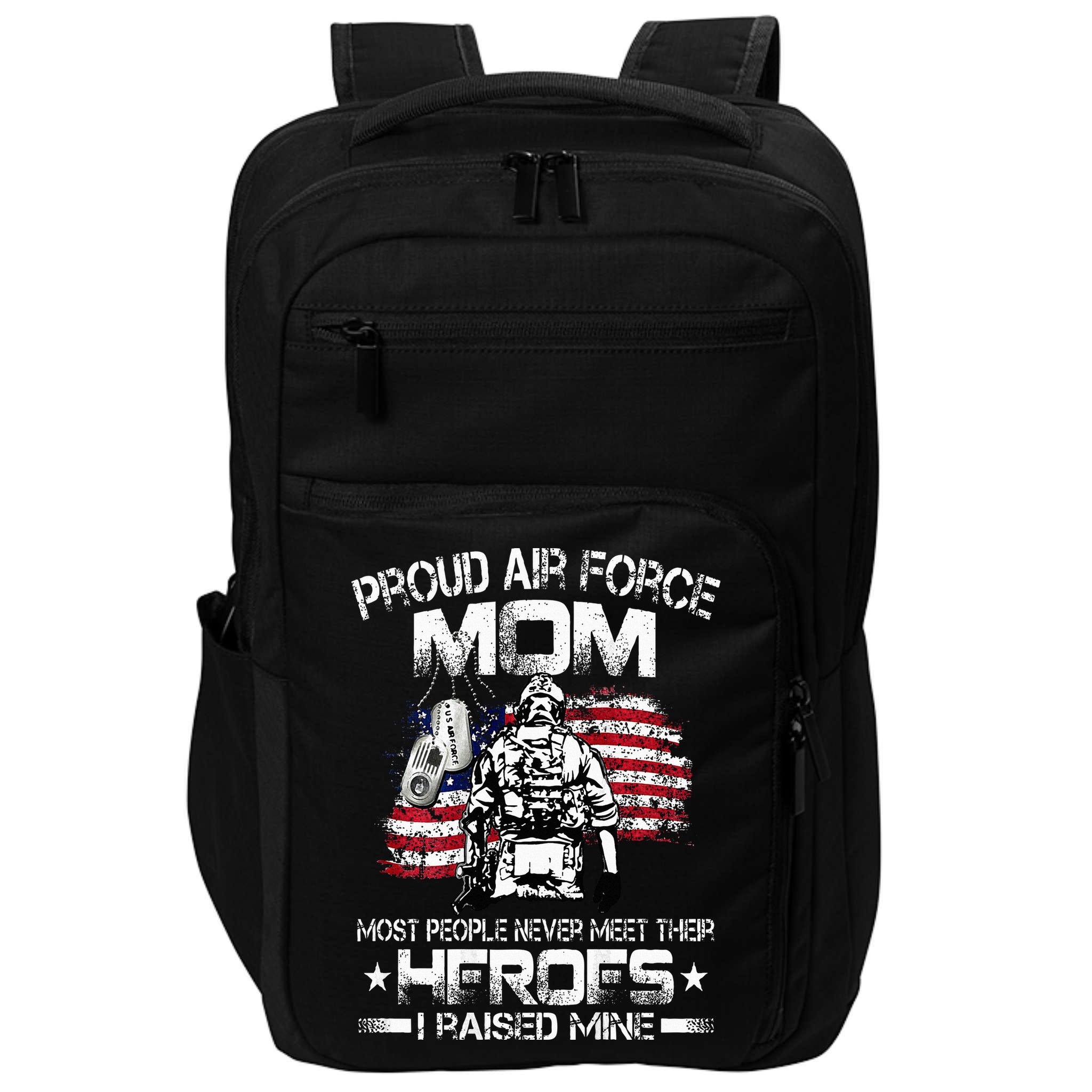 Proud Air Force Mom Air Force Graduation Mom USAF Heroes Impact Tech Backpack