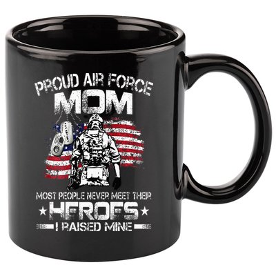 Proud Air Force Mom Air Force Graduation Mom USAF Heroes 11oz C Handle Ceramic Mug