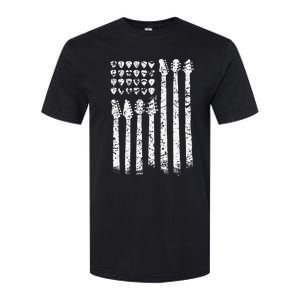 Patriotic AMERICAN FLAG Guitar Guitarist Gift Musician Softstyle CVC T-Shirt