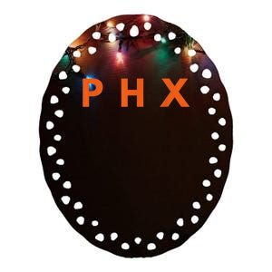 Phoenix AZ Fans PHX Ceramic Oval Ornament