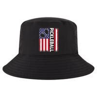 Pickleball American Flag Funny Pickleball Lover Cool Comfort Performance Bucket Hat