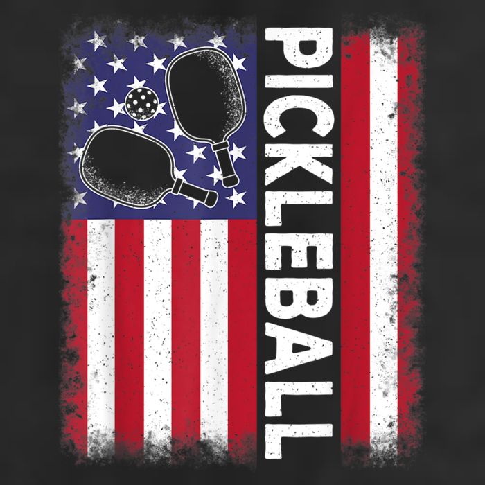 Pickleball American Flag Funny Pickleball Lover Cool Comfort Performance Bucket Hat