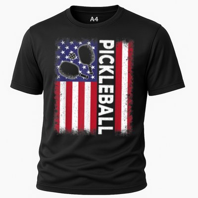 Pickleball American Flag Funny Pickleball Lover Performance Shirt