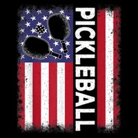 Pickleball American Flag Funny Pickleball Lover Cooling Performance Crew T-Shirt