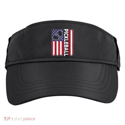 Pickleball American Flag Funny Pickleball Lover Adult Drive Performance Visor