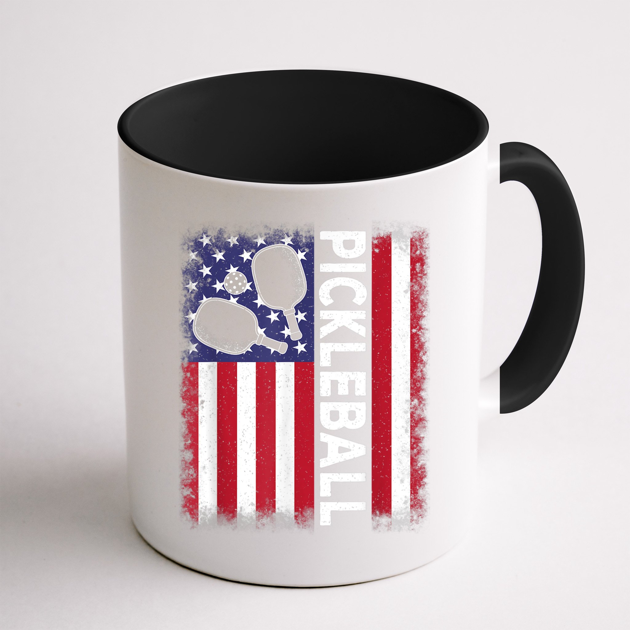 Pickleball American Flag Funny Pickleball Lover Mug