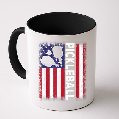 Pickleball American Flag Funny Pickleball Lover Mug