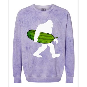 Pickle Art For Women Bigfoot Cucumber Colorblast Crewneck Sweatshirt