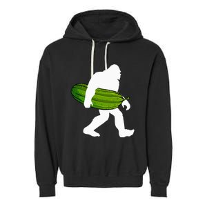 Pickle Art For Women Bigfoot Cucumber Garment-Dyed Fleece Hoodie